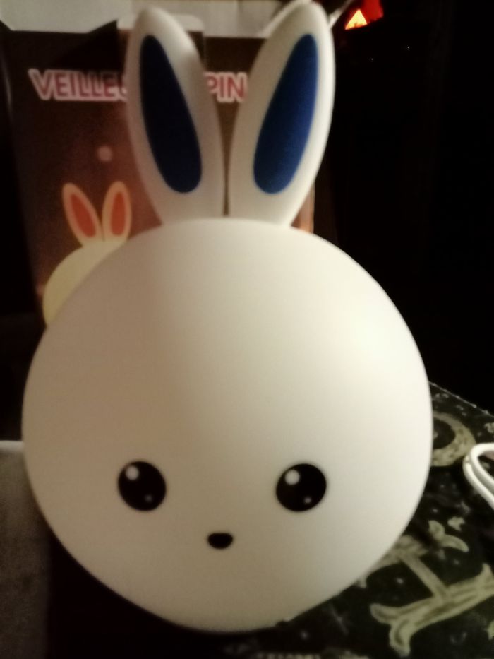 Veilleuse ,Lapin, 3D en Silicone, pour enfants - photo numéro 6
