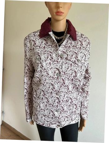 Manteau beige de rose neuf avec fausse fourrure Morgan taille 38 (valeur 100€)