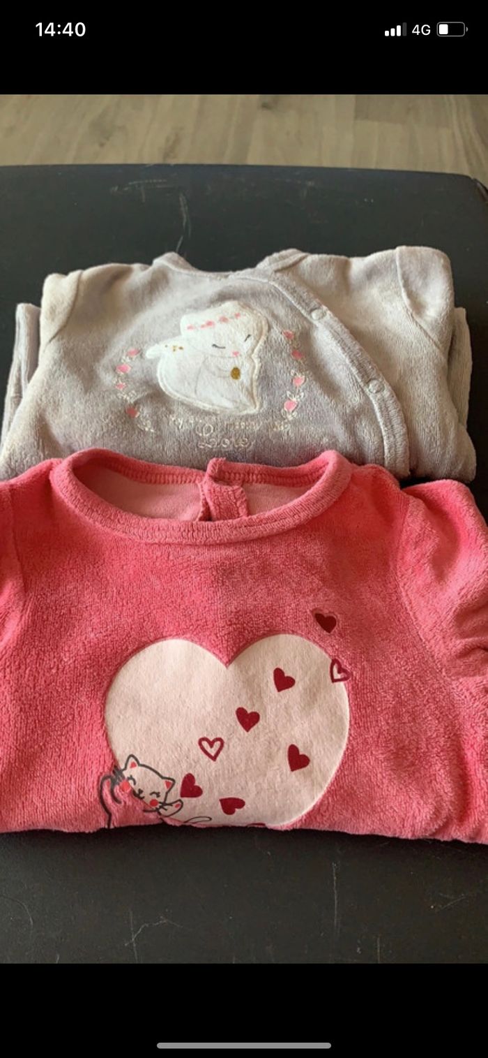 Lots de 2 pyjamas 3 mois