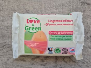 Love & Green lingettes intimes x20