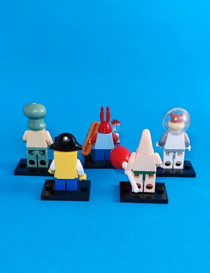Bob l'éponge - lot de 5 mini figurines au format LEGO - photo numéro 2