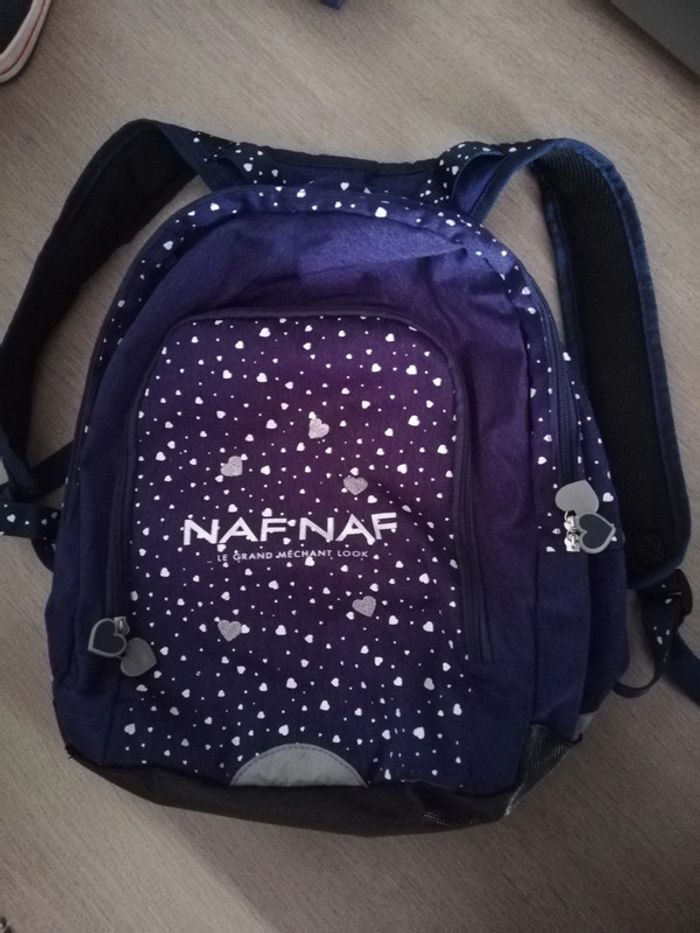 Sac à dos cartable nafnaf bleu marine