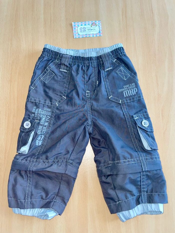 Pantalon-pantacourt 2 en 1 taille 12 mois