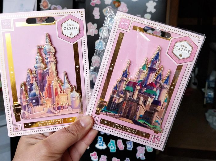 Grand pins chateaux disney raiponce et aurore