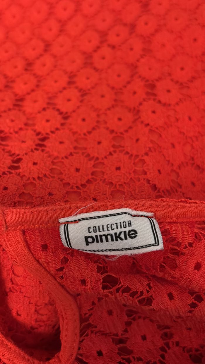 Débardeur en dentelle rouge Pimkie T40 - photo numéro 3