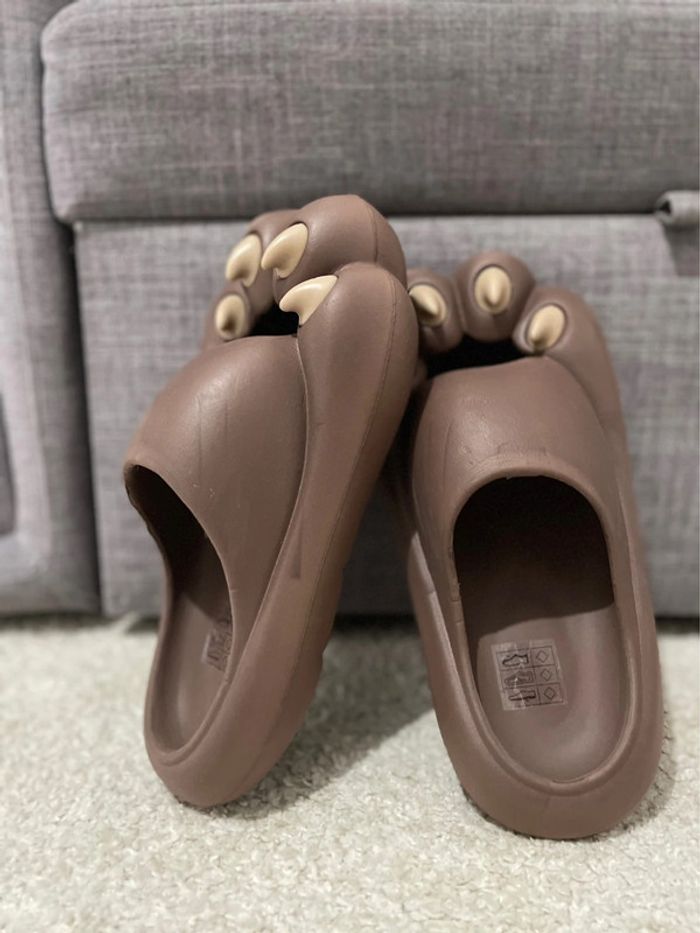 Chaussures chaussons Pantoufles en forme griffe d’animaux pied ours animée