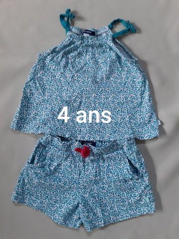Ensemble été débardeur + short fille - okaidi - 4 ans