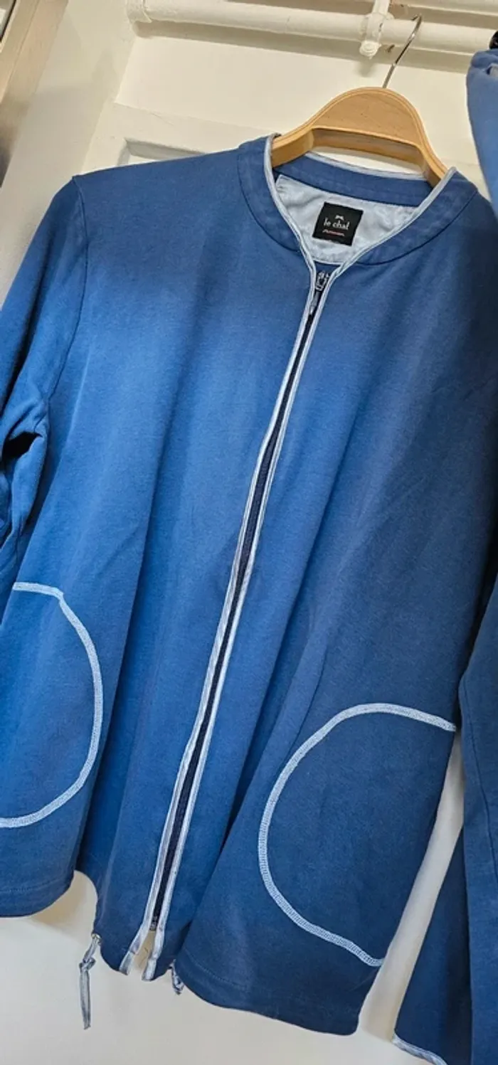 Ensemble 3 pièces Pyjama et Peignoir Coton Le Chat Taille 46 - photo numéro 5