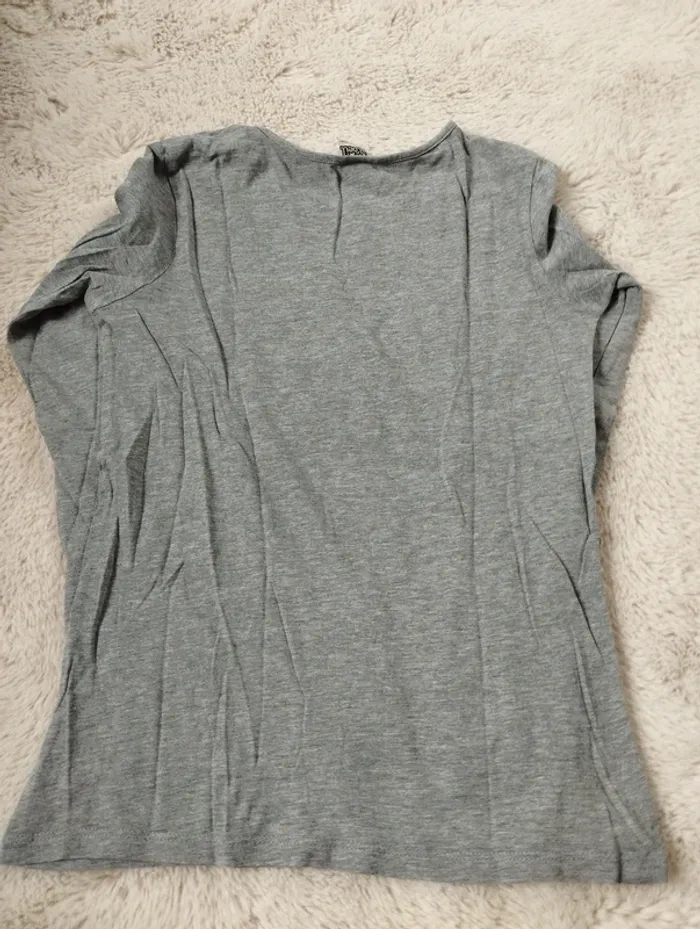 Tee shirt gris HAPPY tape à l'oeil 10 ans - photo numéro 2