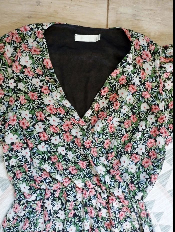 Robe longue fleurie - Flamant Rose - S - Parfait État - photo numéro 8