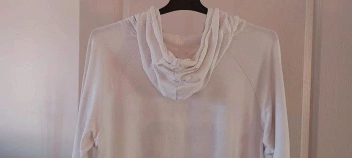 Sweat à capuche femme/fille, blanc fin/léger, taille M - photo numéro 5