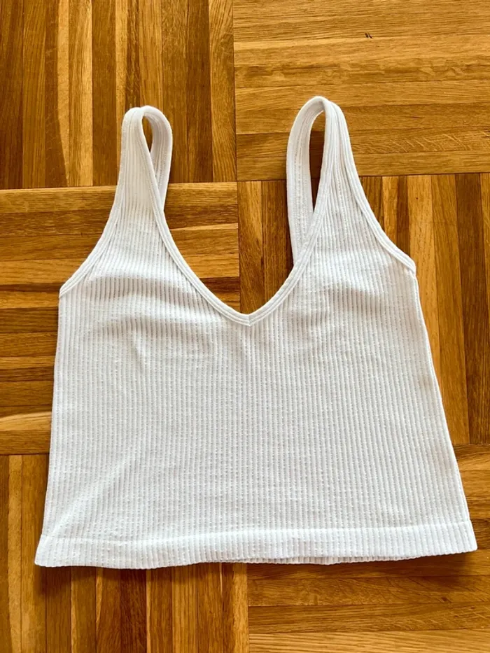 Débardeur crop top blanc Free People stretch – Taille XS/S - photo numéro 5