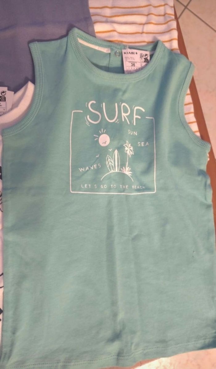 (Neufs non portés)🏷🥰💙 lot maillots de corps /débardeurs 36mois/3ans garçon 🥰💙 - photo numéro 6