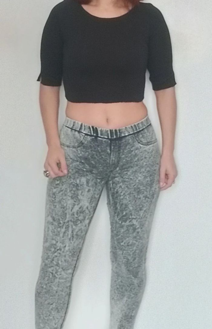 Leggings treggings effet jean taille 38/40 - photo numéro 7
