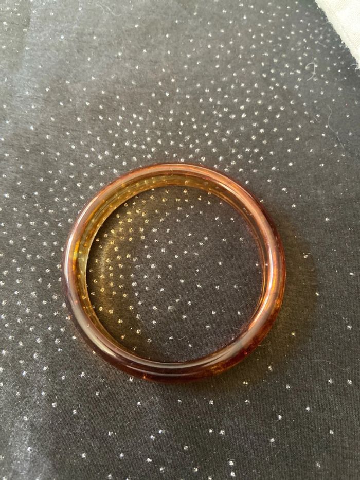 Bracelet jonc marron transparent - photo numéro 2