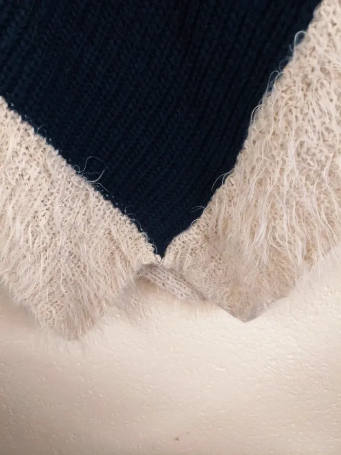 Pull bicolore - Made in Italy - taille 46 - photo numéro 5