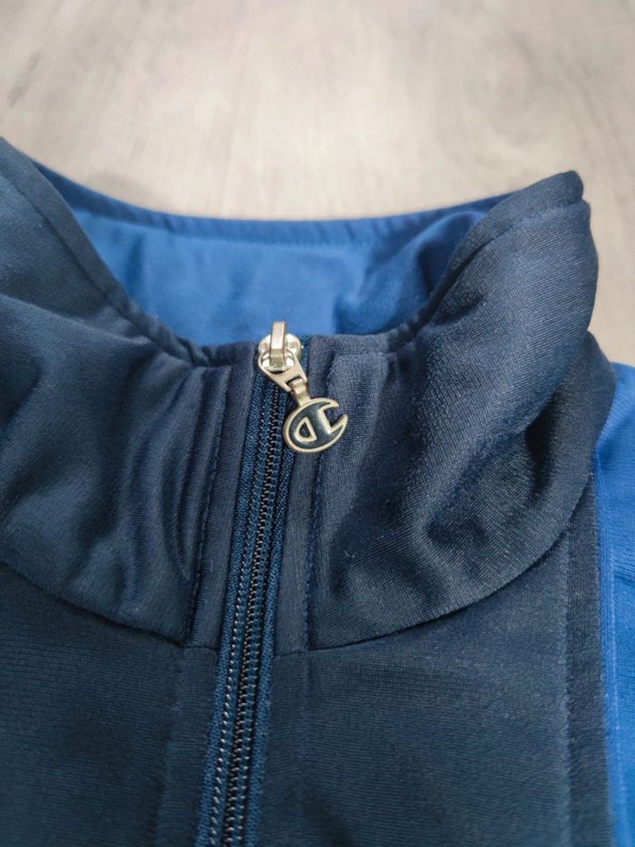 Ensemble Survêtement Champion U.S.A. Vintage Bleu Marine Logo Brodé Blanc Taille M Homme - photo numéro 6