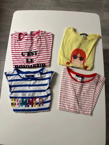 Lot de 4 t-shirt manches courtes