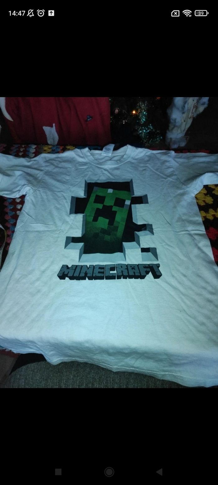 Très beau tee-shirt Minecraft e8 - photo numéro 5