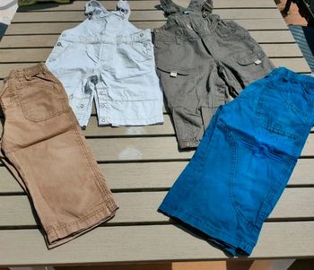 Lot pantalons salopettes 24 mois été garçon