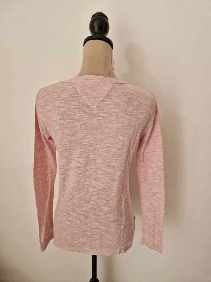 Pull léger rose tommy hilfiger taille xs - photo numéro 5