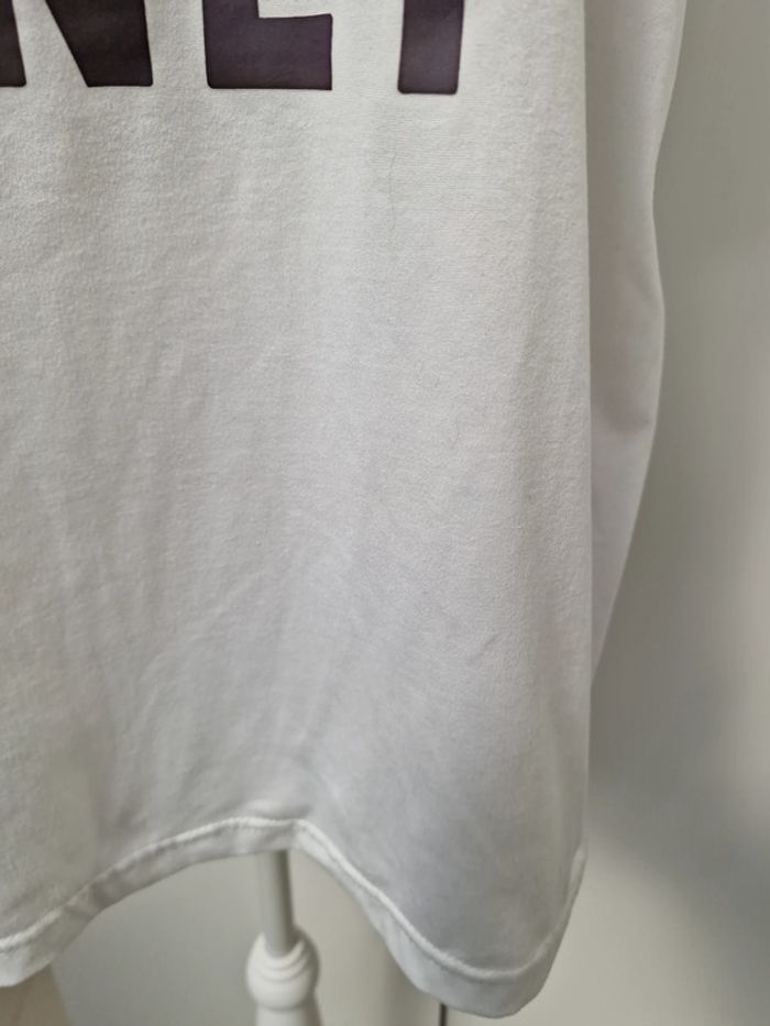 T-Shirt Hip Hop Gangster Blanc Imprimé Mains Money - photo numéro 3
