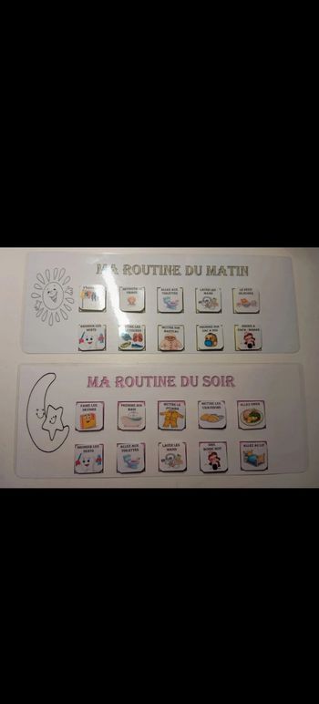 Fiche d'activité ma routine du matin et du soir conçu pour votre enfant