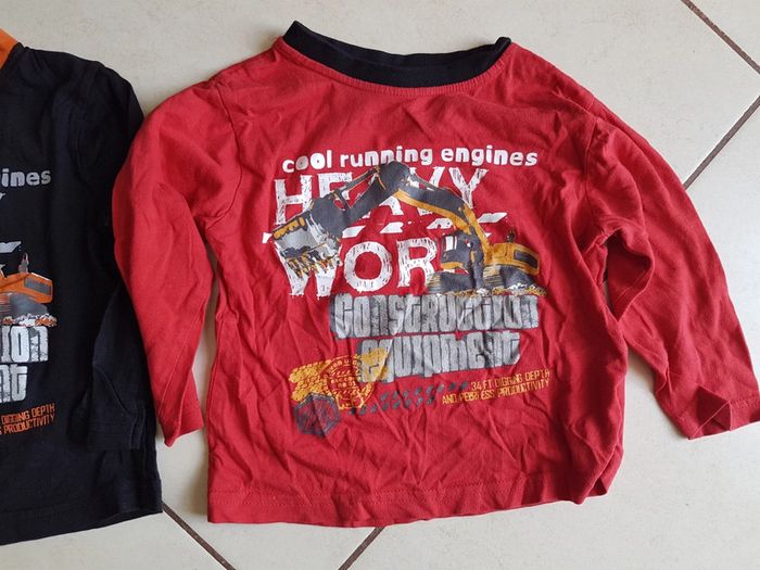 Lot de 2 t-shirts manches longues garçon 2 ans - photo numéro 3