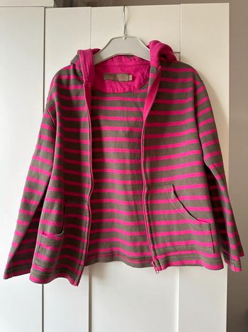 Gilet zip marine rose