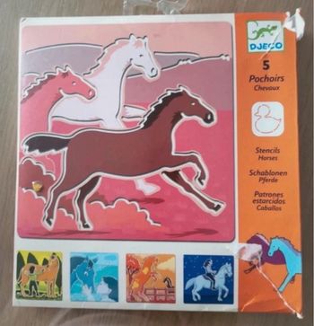 Pochoir à dessin chevaux