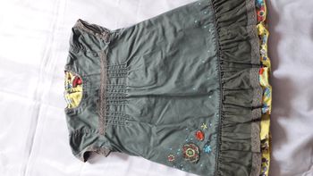 Ribe kaki manches courtes Catamini 12 mois