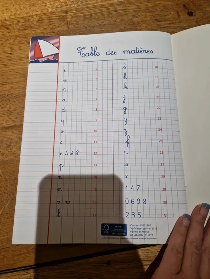 Cahier d'écriture pour gaucher - photo numéro 7