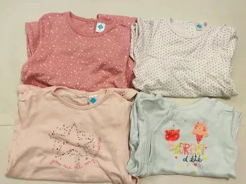 Lot 4 pyjamas fille 12 mois