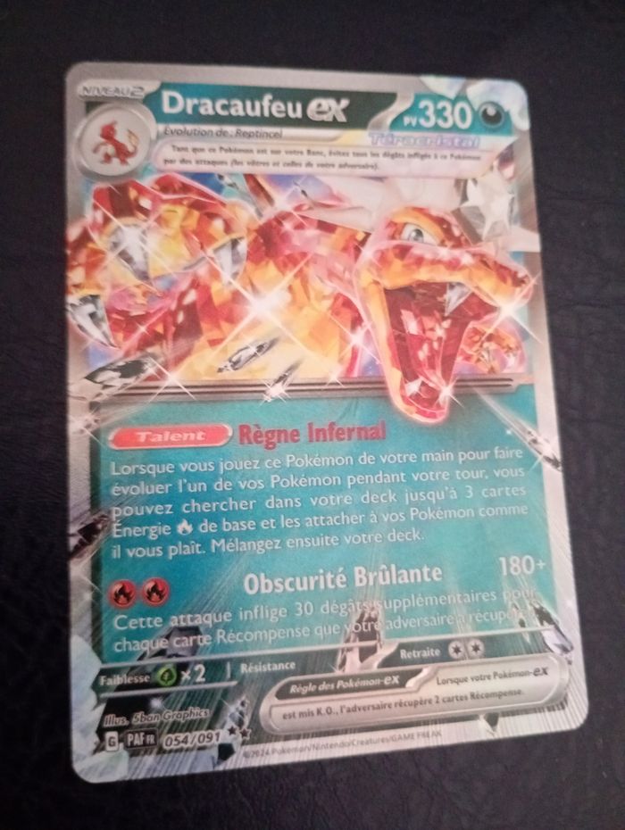 Carte pokémon Dracaufeu Ex 054/091 Destinées de Paldéa .Fr - photo numéro 2
