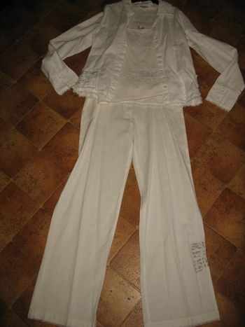 ENSEMBLE 3 PCS FILLE : PANTALON + VESTE + DÉBARDEUR "NAF NAF" - 16 / 18 ANS - n°01