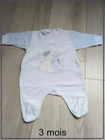 Pyjama velours 3 mois