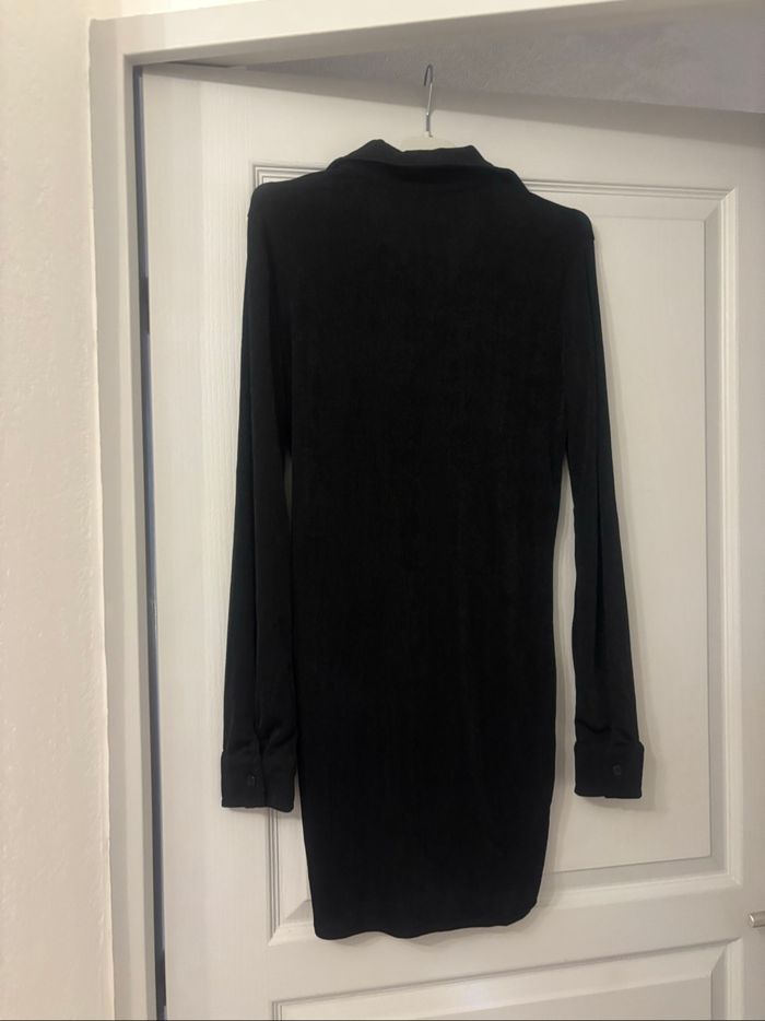 Robe moulante manches longues drapée S - photo numéro 7