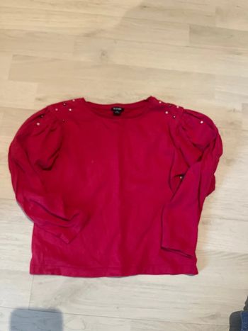 T shirt manches longues avec perles