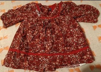 Robe Bébé Fille 3 Mois Sergent Major  Rouge Fleurie