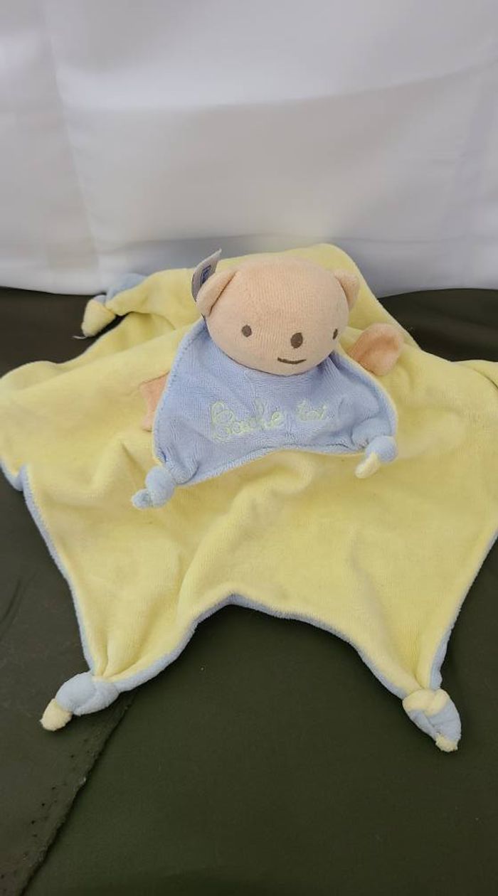 Doudou plat reversible lapin ours trouve moi cache toi NOUNOURS - photo numéro 2