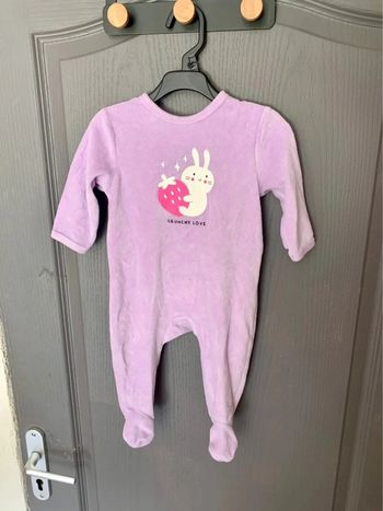 Pyjama velour Kiabi - 9mois/69-72cm
