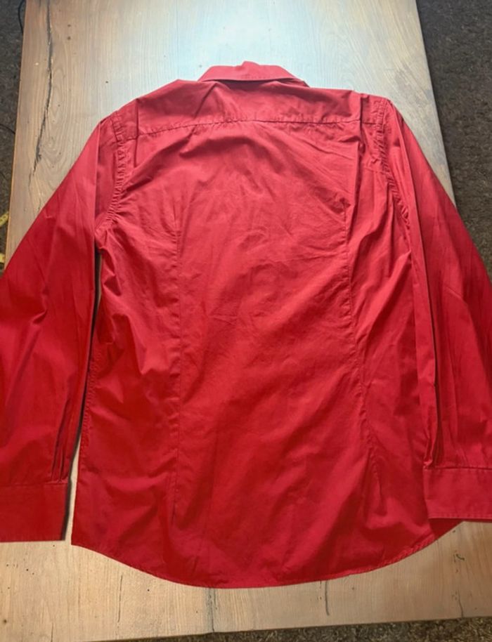 Chemise homme rouge Pierre Cardin Slim fit - photo numéro 4