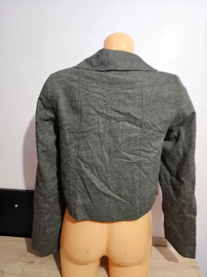 Veste habillé blazer grise, camaïeu taille S 36 - photo numéro 4