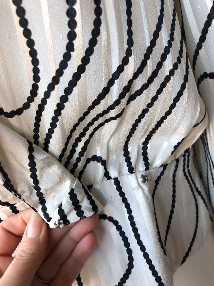 Blouse en satin cache cœur vintage M/L - photo numéro 6