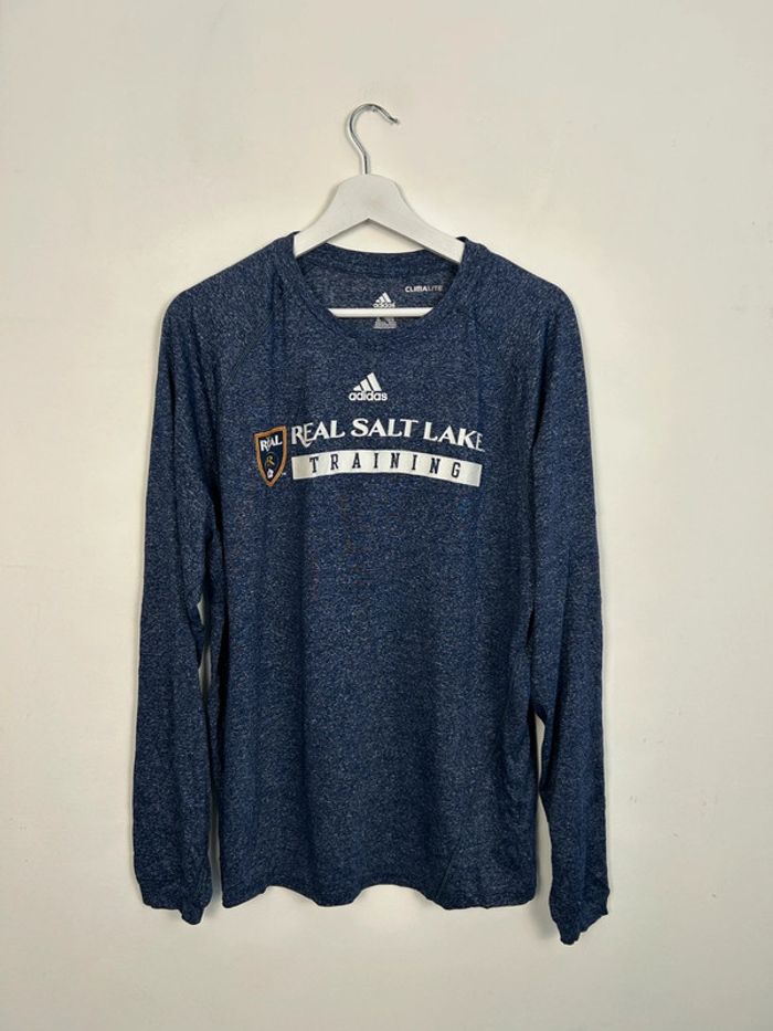 T-shirt Homme Adidas Marine et Blanc | Taille L | Très Bon État | #TM89