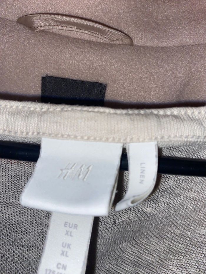 T shirt col V en lin - photo numéro 6