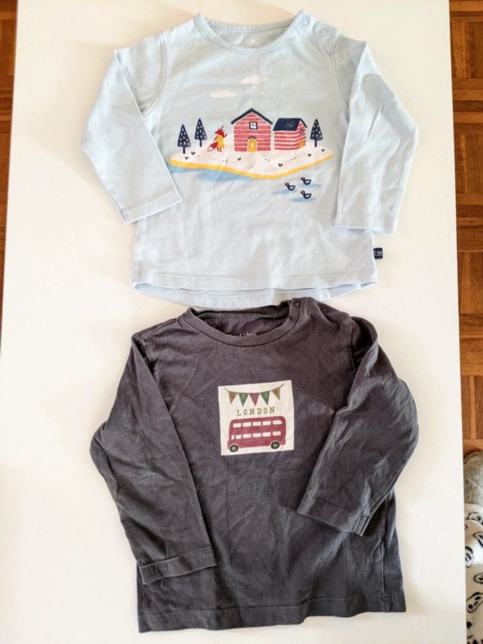 Lot d une blouse LCDP et d'un tee shirt Bout'chou 18 mois 81 cm neuf mixte