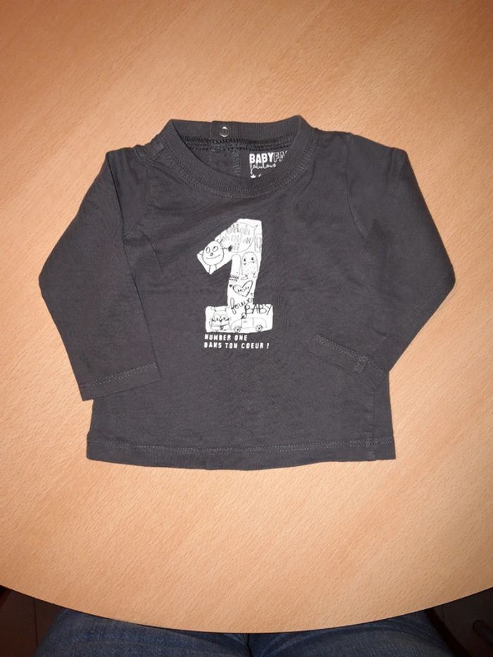 Tee-shirt manches longues 6 mois - photo numéro 2
