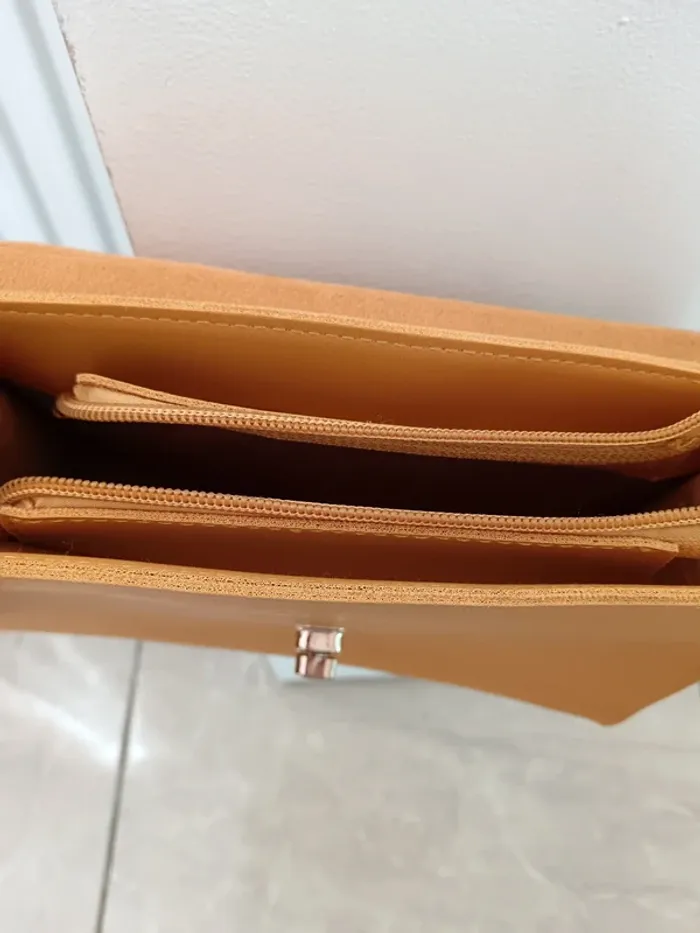 Sac à bandoulière jaune moutarde réglable - photo numéro 4