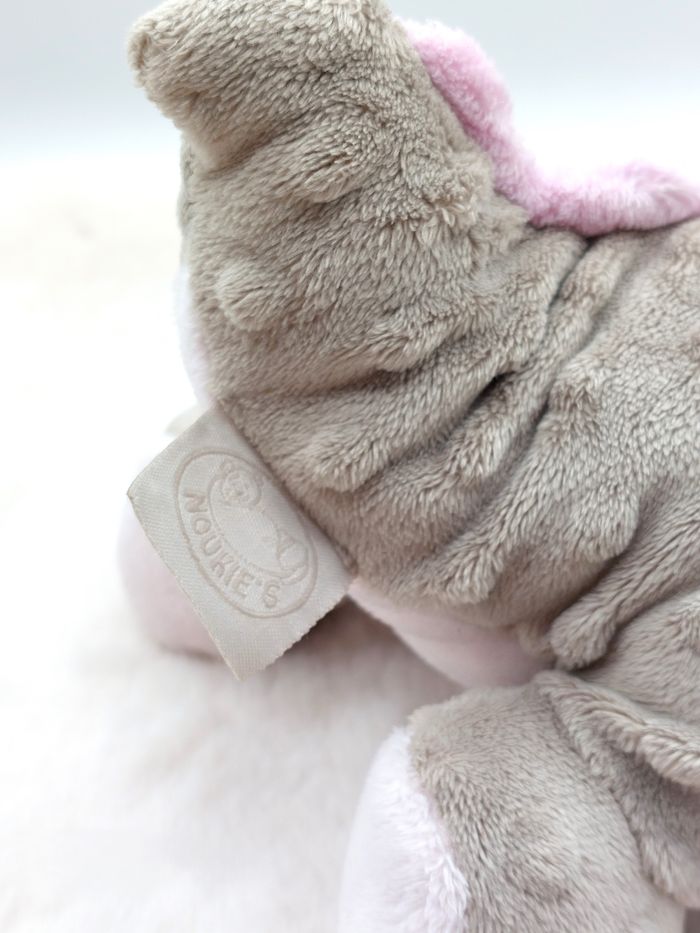 Doudou NOUKIE’S peluche dragon Victoria gris rose mauve 2011 27 cm pas hochet ! - photo numéro 6